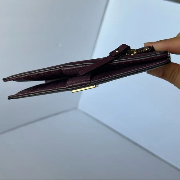 Kate Spade Bifold Wallet Card Holder Burgundish Red Wine Color - Picture 8 of 16